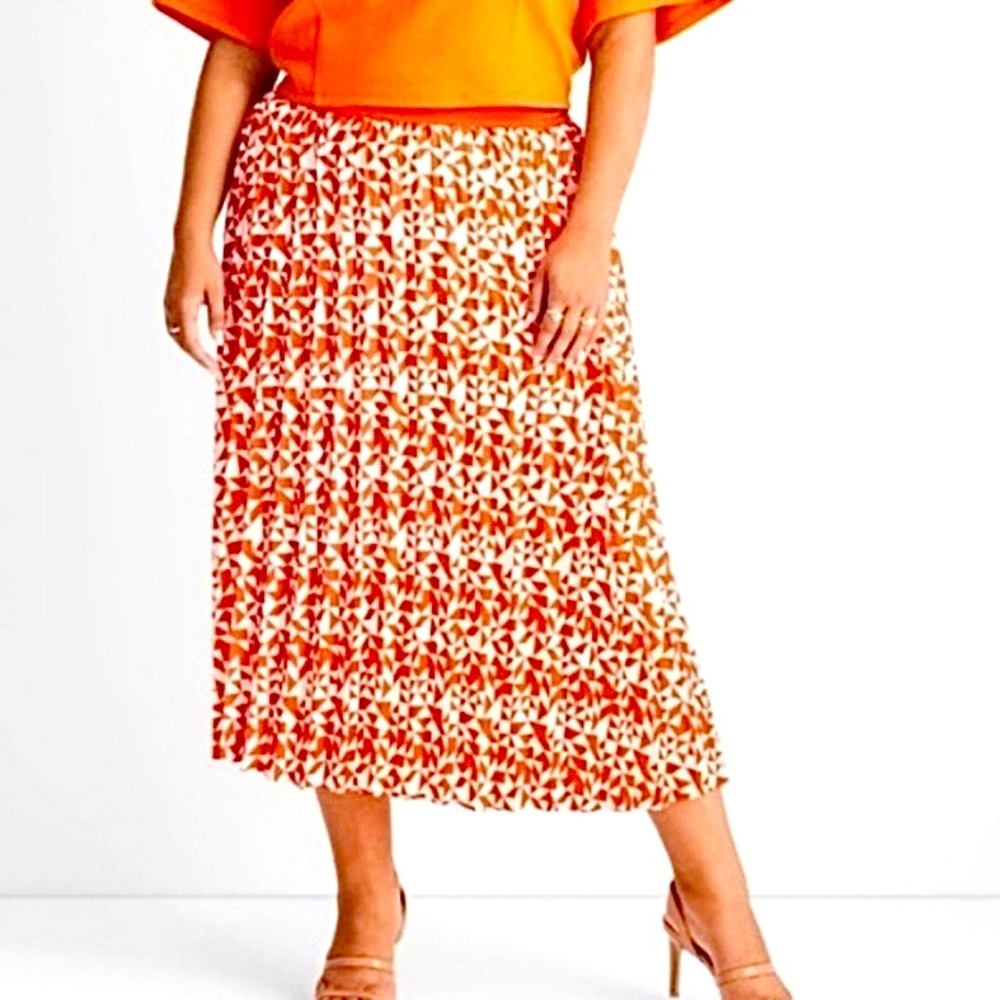 🌟 🌺HP🌺 Future Collective with Kahlana Barfield Brown Pleated A-line Skirt